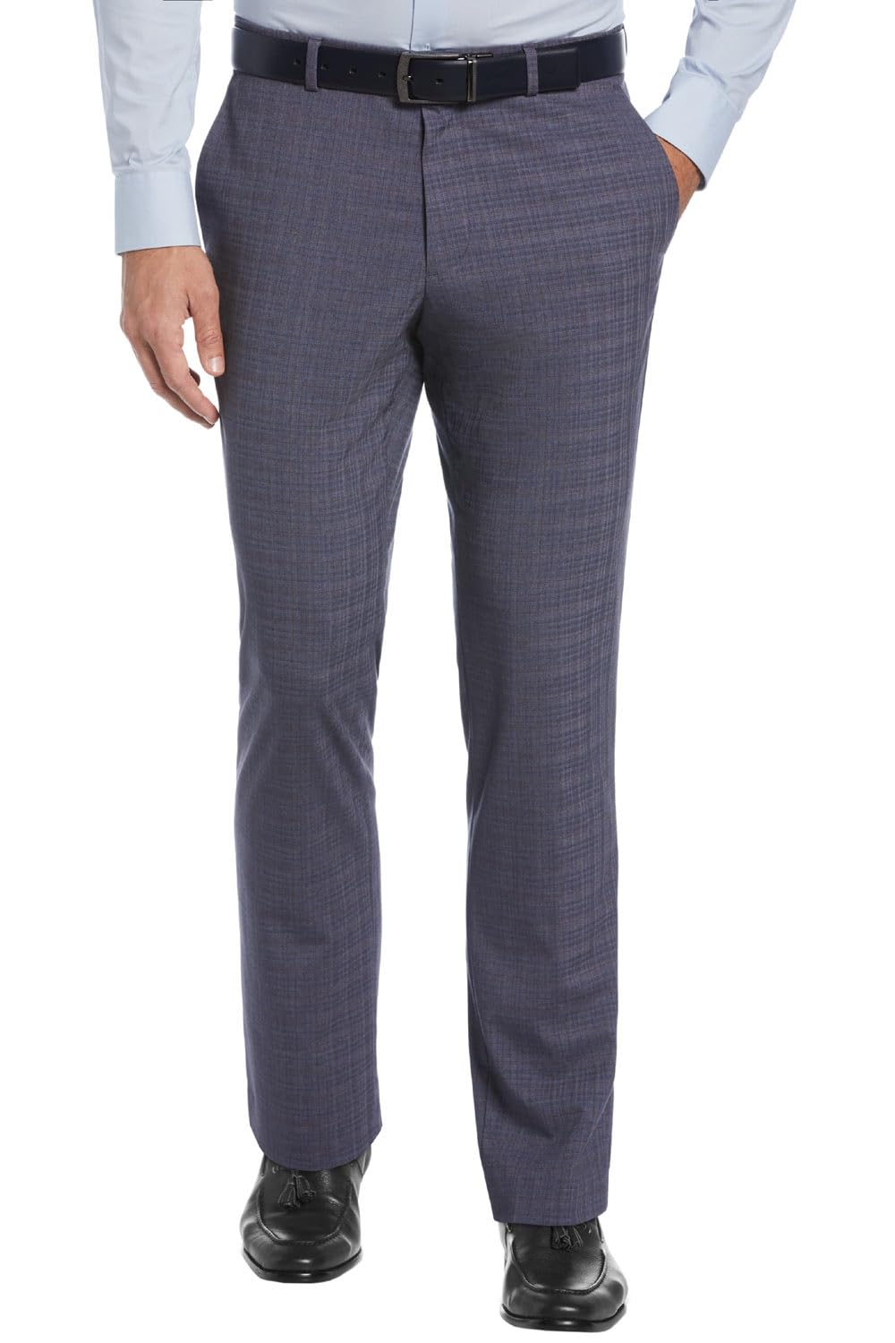 Perry Ellis Portfolio Mens Slim-Fit Flat Front Dress Pants